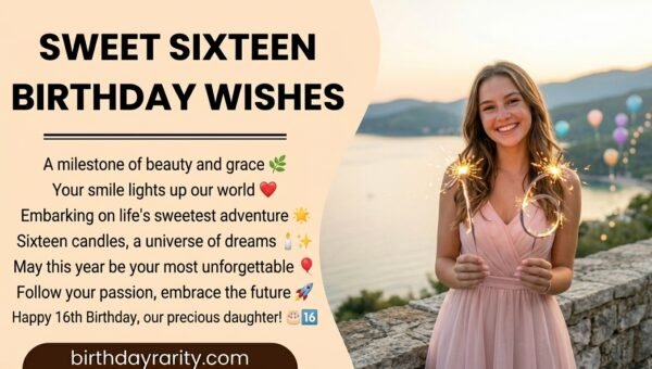16th / Sweet Sixteen Birthday Wishes