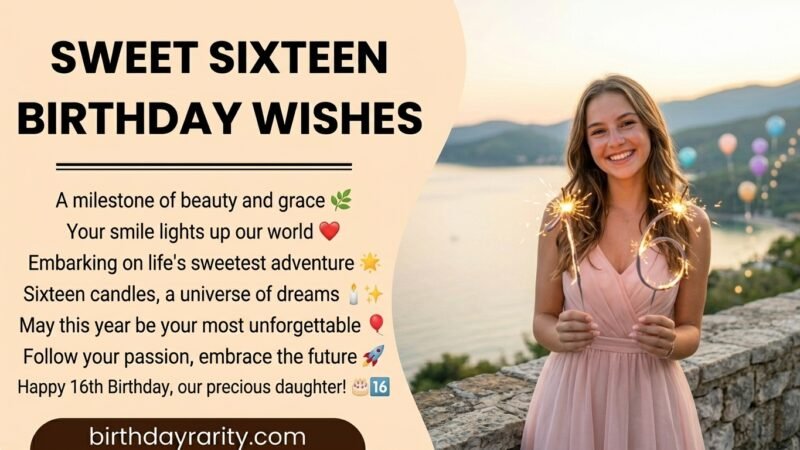 16th / Sweet Sixteen Birthday Wishes