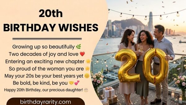 20th Birthday Wishes