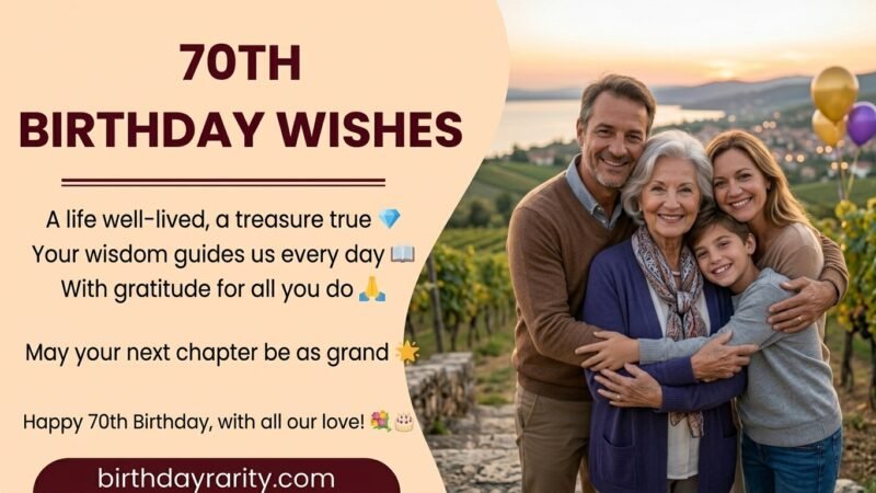 70th Birthday Wishes