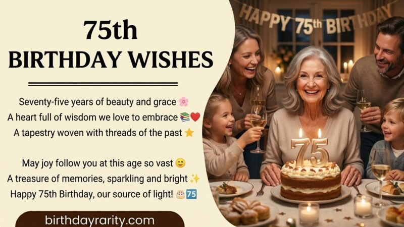 75th Birthday Wishes